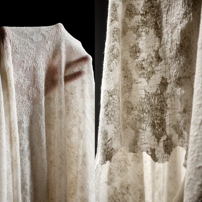 Linen Dress Wrap - Tela de punto de algodón y