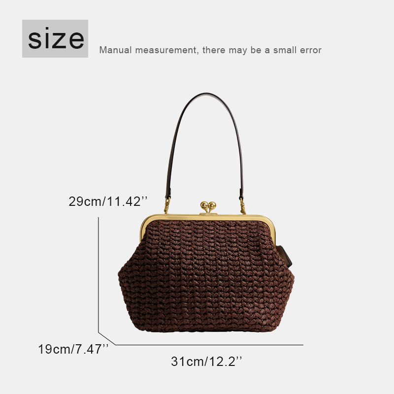 Bolso de hombro de rafia tejid - Crochet Bag Raffia reseña y precio