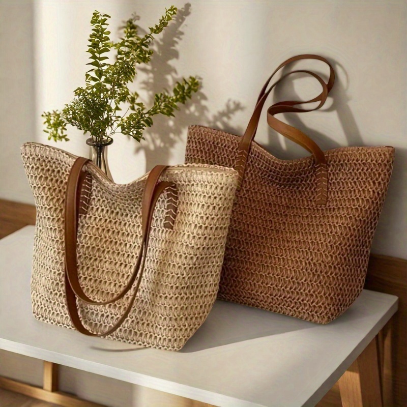Bolso tejido de mujer moderno  - Crochet Bag Raffia reseña y precio