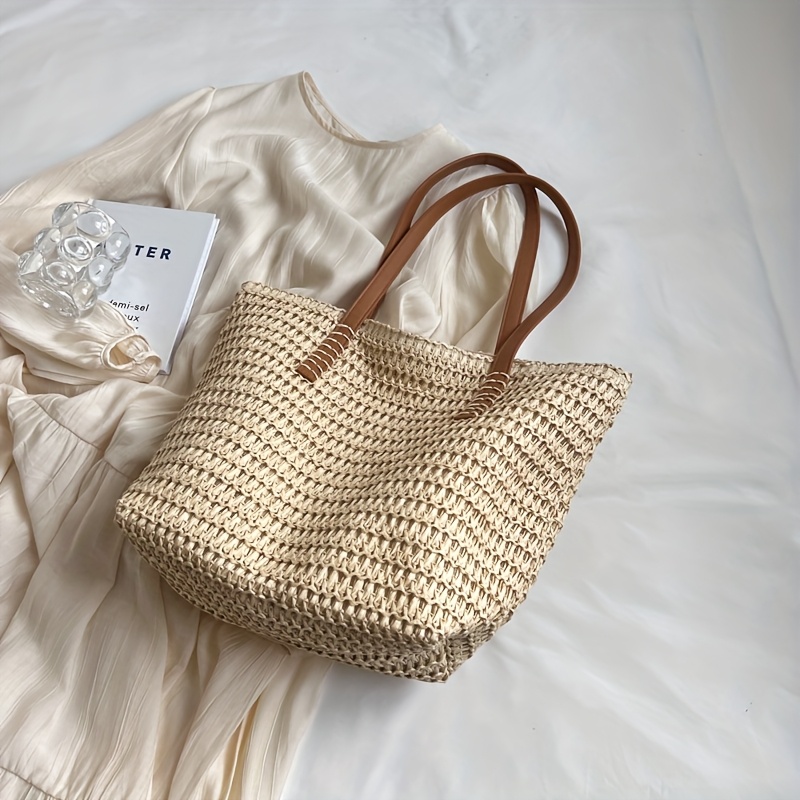 Bolso tejido de mujer moderno  - Crochet Bag Raffia reseña y precio