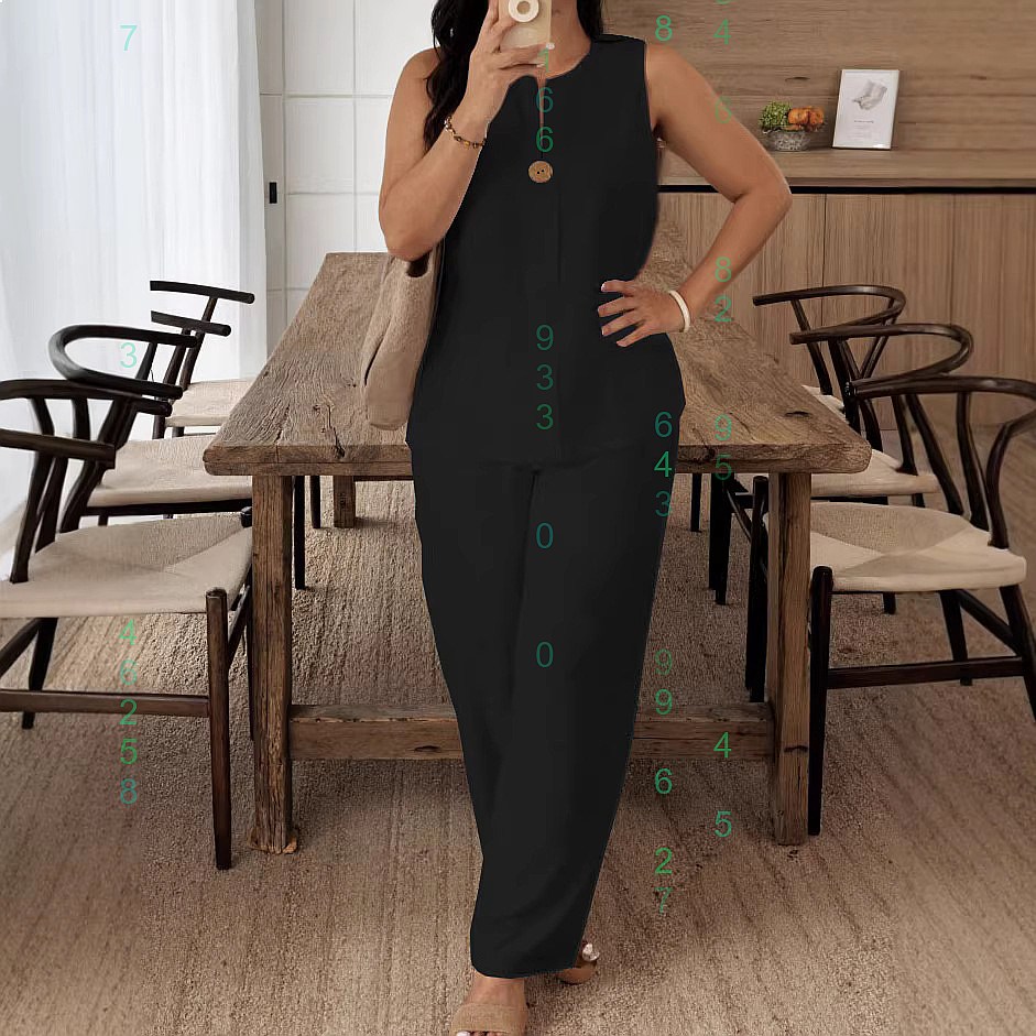 Conjunto de Pantalones Anchos  - Linen Pant Wide reseña y precio