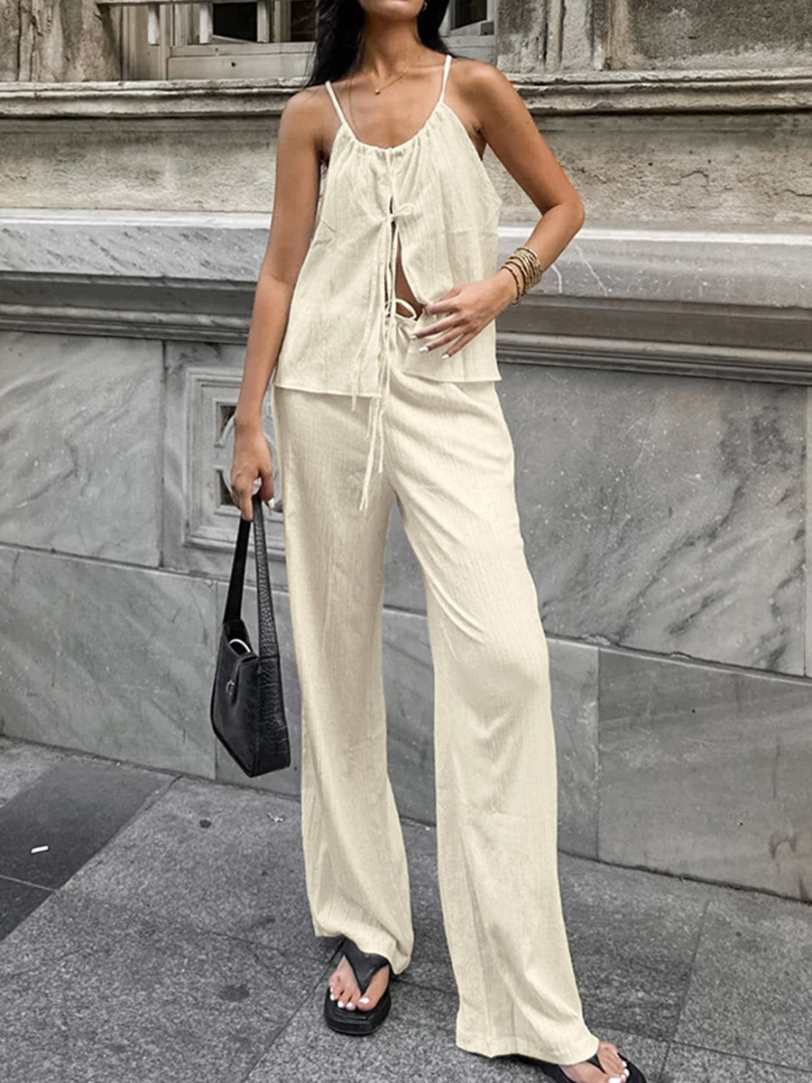 Conjunto de Dos Piezas para Mu - Linen Pant Wide reseña y precio