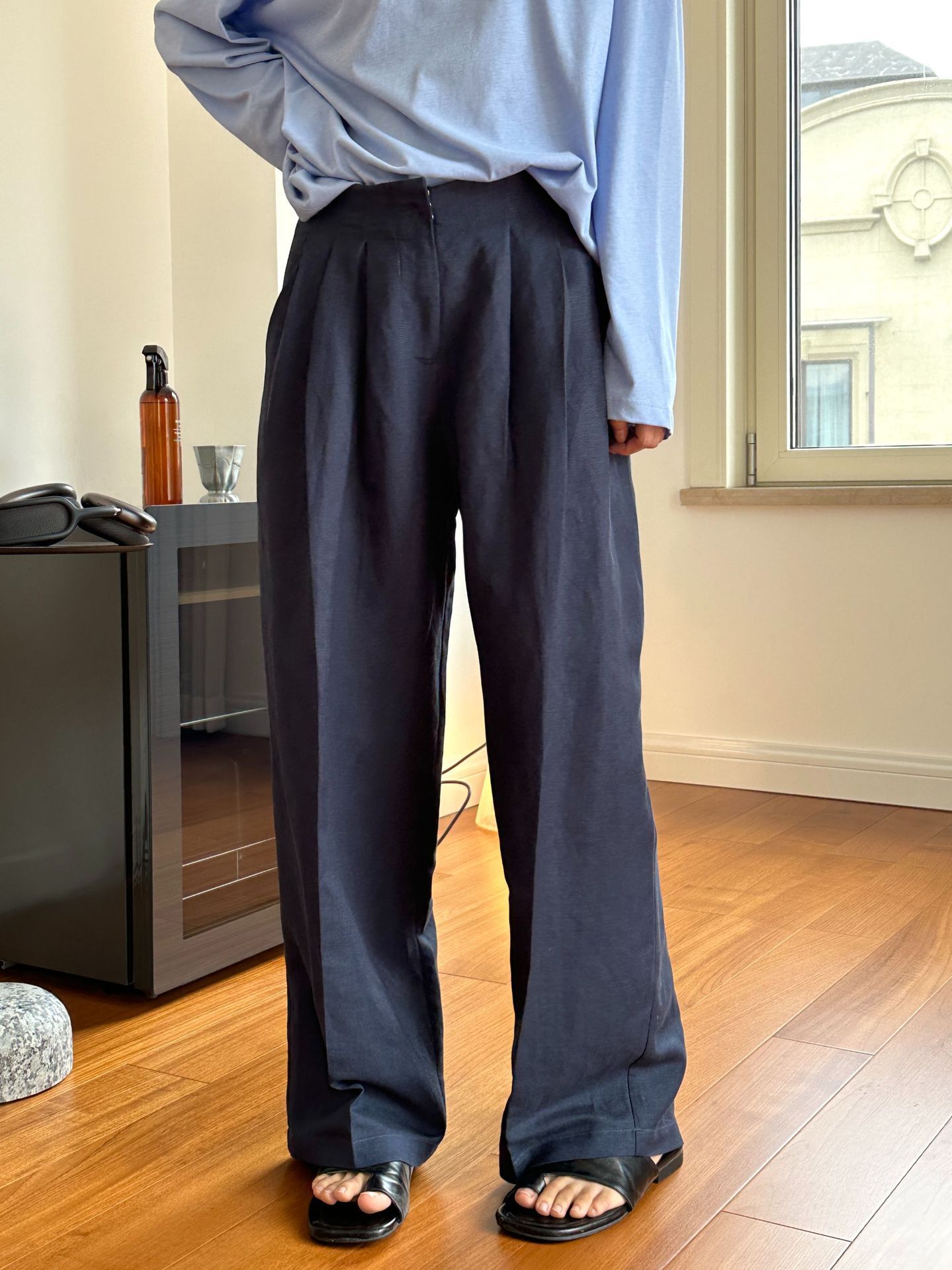 Pantalones Casuales de Lino de - Linen Pant Wide reseña y precio