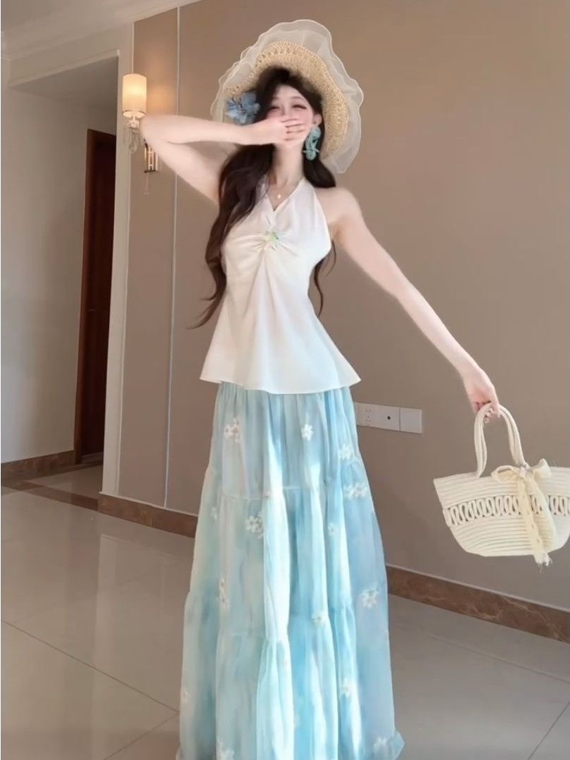 Conjunto de Dos Piezas con Est - Midi Skirt Floral reseña y precio