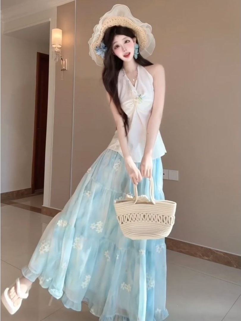 Conjunto de Dos Piezas con Est - Midi Skirt Floral reseña y precio