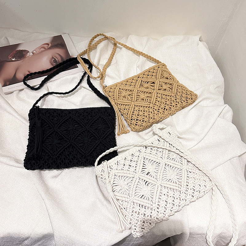Bolsos de hombro calados tejid - Crochet Bag Raffia reseña y precio