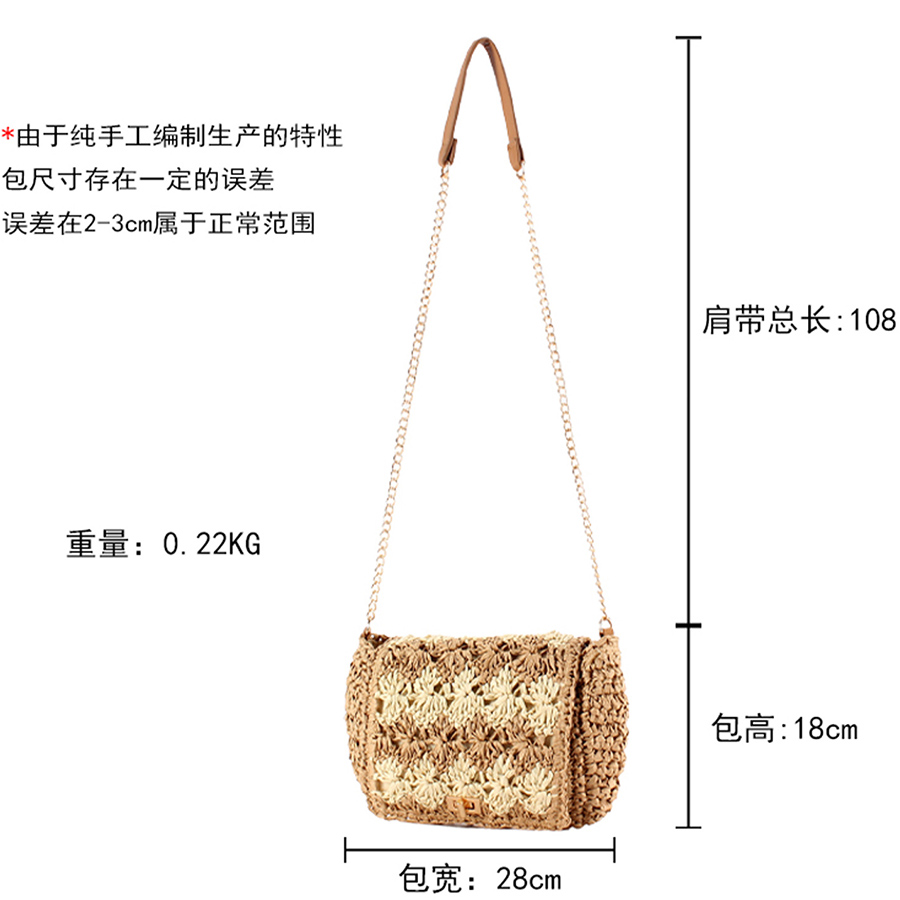 Bolsos cruzados de paja para m - Crochet Bag Raffia reseña y precio