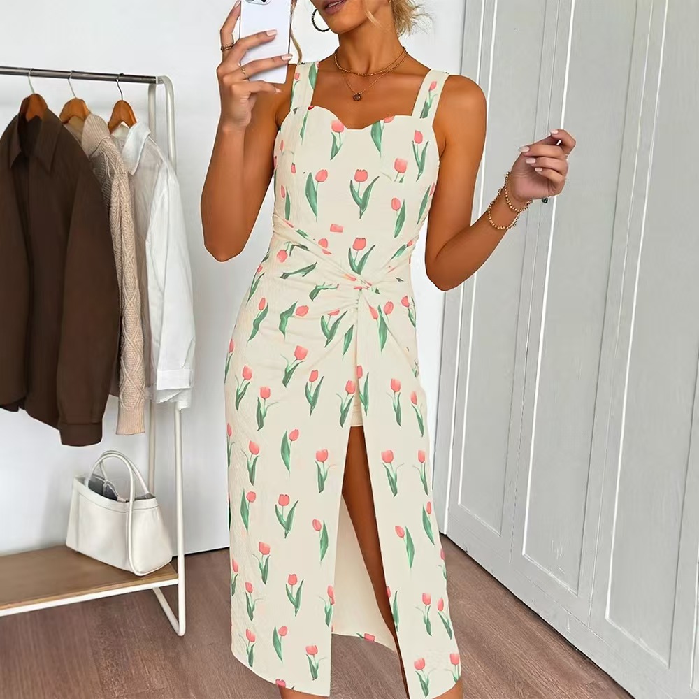 Vestido Corto con Estampado Fl - Midi Skirt Floral reseña y precio