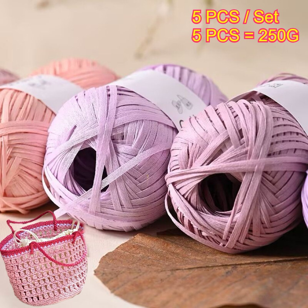5 piezas de hilo de rafia de 2 - Crochet Bag Raffia reseña y precio